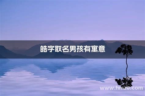 皓意思名字|皓字取名男孩有寓意